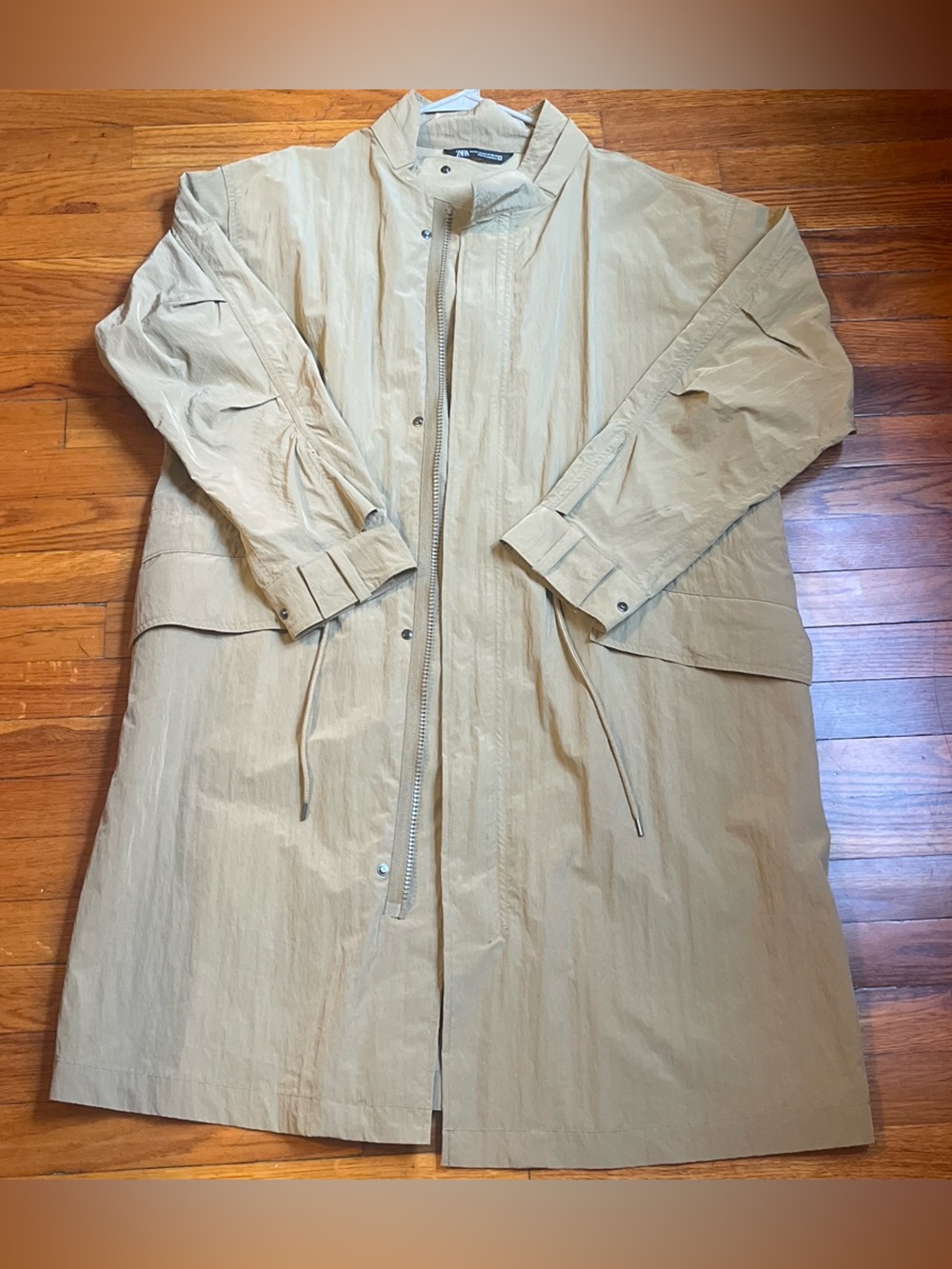 Zara Lightweight khaki Long Coat